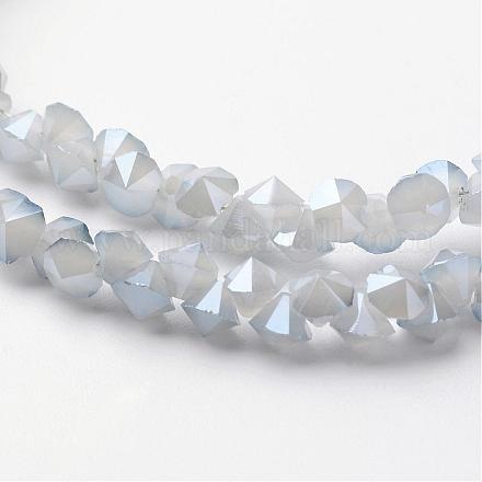 Chapelets de perles en verre électroplaqué EGLA-J138-A-FR01-1