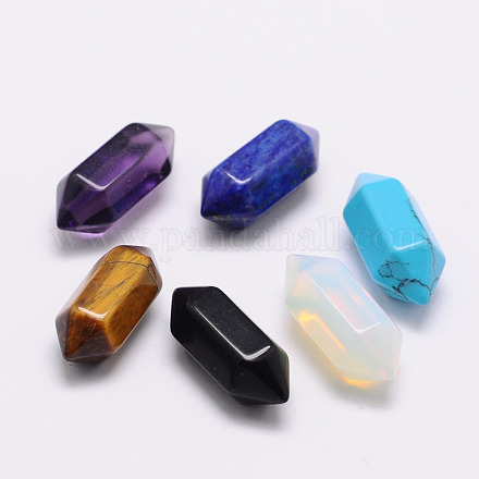 Cuentas de vidrio/piedras preciosas facetadas sin agujeros G-K034-20mm-M-1