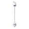 Plastic Beadable Keychain Bar for Jewelry Making DIY Crafts, with Stainless Steel Finding, White, 90x10.5mm