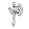Alloy Pendants, Axe Shapes, Platinum, 47x29x6mm, Hole: 3mm