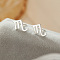 925 Sterling Silver Stud Earrings, Silver, Scorpio, 10x10mm