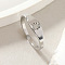 Fashionable 304 Stainless Steel Finger Rings, Simple Style, Hexagram, Stainless Steel Color, US Size 8(18.1mm)