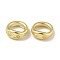 Brass Ring Charm Connectors, Bracelet Necklace End Loop Wire Protector, Real 18K Gold Plated, 5x2mm, Hole: 0.8mm