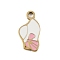 304 Stainless Steel Enamel Charms, Golden, Hat, 12x6.5x1mm, Hole: 1.5mm