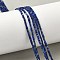 Natural Lapis Lazuli Beads Strands, Square, 1.5x1.5x1mm, Hole: 0.5mm, about 340~345pcs/strand, 15.04~15.16''(38.2~38.5cm)