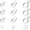 UNICRAFTALE 3 Sizes 12/14/18mm Leverback Earring with Cabochons 36 Sets Stainless Steel Leverback Earring Base Round Earring Blanks with Glass Cabochons Settings for DIY Jewelry Making