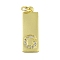 Brass Micro Pave Clear Cubic Zirconia Pendants, Real 18K Gold Plated, Rectangle, Letter G, 23.5x7.5x2mm, Hole: 3mm