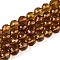 Transparent Glass Bead Strands, Faceted(96 Facets), Round, Peru, 10mm, Hole: 1mm, about 68~70pcs/strand, 60~61cm
