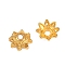 Flower Tibetan Silver Fancy Bead Caps, Lead Free & Cadmium Free, Golden, 9mm, Hole: 2mm