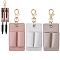3Pcs PU Keychains, with Iron Clasps, Rectangle, Mixed Color, 120mm, 3 colors