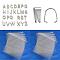 26Pcs Alloy with Crystal Rhinestone Charms, Letter A~Z, Platinum, 11~14x4~14x2~2.5mm, Hole: 3x5mm