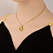 Elegant Stainless Steel Heart Pendant Necklaces for Women, Real 18K Gold Plated, 17.72 inch(45cm)