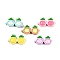 Resin Cabochons, Mixed Color, Glasses, 10x19x5mm