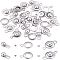 UNICRAFTALE 20 Sets Stainless Steel Snap Clasps 2 Styles Metal Snap Button Press Stud Cap Socket Snap Clasps Jewelry Connector for Jewelry Making and Bag 15mm