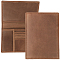 Rectangle Leather Travel Passport Wallet Cover, Sienna, 142x100x17.5mm