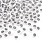500Pcs Acrylic Beads, with Horizontal Hole, Letter, Flat Round, Letter D, 7x4mm, Hole: 1mm