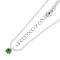 Brass Pendant Necklaces, with Rhinestone Charms, Flat Round, Platinum & Silver, 16.73 inch(425mm)