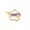 Alloy Vintage Hair Barrettes, with Amethyst, Hair Accessories for Women Girls, Flower, 65x45mm
