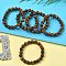 Natural Tiger Eye Bead Stretch Bracelets, Round, Inner Diameter: 2 inch~2-1/8 inch(5.2~5.5cm), Bead: 10mm