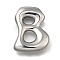 304 Stainless Steel Pendants, Letter Charm, Anti-Tarnish, Letter B, 24x18x5.5mm, Hole: 3.5x2.2mm