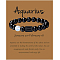 12 Constellation Round Opalite Beads Stretch Bracelets, with Black Agate Round Beaded, Aquarius, 3/8x2-3/8 inch(1x6cm)