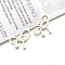 Spray Painted Alloy Pendants, Bowknot, Floral White, 19x21mm