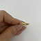 Brass Micro Pave Clear Cubic Zirconia Finger Rings, Real 14K Gold Plated, Letter R, Inner Diameter: 20mm