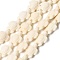 Synthetic Turquoise Beads Strands, Turtle, Dyed, Creamy White, 10~11x8~9x5mm, Hole: 1.5mm, about 37pcs/strand, 14.96''(38cm)
