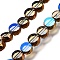 Electroplated Transparent Glass Beads Strands, Flat Round, Faceted, Colorful, 5.5~6x3~3.5mm, Hole: 1mm, about 73~74pcs/strand, 15.75''(40cm)