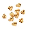 Brass Bead Tips, Long-Lasting Plated, Rack Plating, Lead Free & Cadmium Free, Real 24K Gold Plated, 5x4mm, Hole: 0.5mm and 0.8mm, Inner Diameter: 2mm