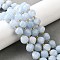 Natural Quartz Dyed Beads Strands, Faceted, with Seed Beads, Twist, Alice Blue, 10x9~10x9~10mm, Hole: 1mm, about 33~34pcs/strand, 15.04''~15.35''(38.2~39cm)