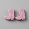 Silicone Beads, Boot, Flamingo, 26x23x8mm, Hole: 2mm
