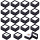 BENECREAT 36 Pcs Black Gemstone Display Box Plastic Transparent Bare Stone Box Black Square Jewelry Box 1.16x1.16x0.65 Suitable for Gemstone OBOX-WH0004-05A-1