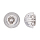 925 tuerca para pendientes de plata de ley chapada en rodio antideslustre&nbsp;STER-E062-01P-1