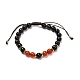 Natural Mixed Stone Braided Bead Bracelets Set for Girl Women BJEW-JB06741-12