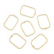 合金空枠ペンダント  UVレジンDIY用  エポキシ樹脂  プレスジュエリー  カドミウムフリー＆鉛フリー  長方形  ライトゴールド  46x32x1.7mm  穴：1.5mm X-PALLOY-T085-05LG-3