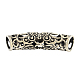 Tibetan Style Alloy Hollow Curved Tube Beads TIBEB-Q062-08AS-FF-2