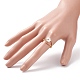 Anello da dito con perline di perle di conchiglia RJEW-TA00048-3