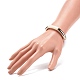 Bracelet extensible perlé tube incurvé acrylique pour femme BJEW-JB08438-03-3