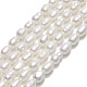 Hebras de perlas de agua dulce cultivadas naturales PEAR-J006-10E-01-1