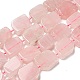 Granos naturales de abalorios de cuarzo rosa G-G072-B05-02-1