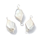 Ciondoli per connettori avvolti in filo di rame perlato keshi perla barocca naturale PALLOY-JF02085-03-1