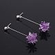 Eco-Friendly Brass Micro Pave Cubic Zirconia Dangle Stud Earring EJEW-EE0004-28P-01-2