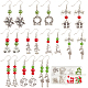 Sunnyclue kit de fabrication de boucles d'oreilles bricolage sur le thème de Noël DIY-SC0022-78-1