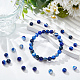 DICOSMETIC 2 Strands Natural Agate Beads Strands 8mm Stone Beads Blue Banded Agate Beads Gemstone Craft Beads Round Loose Beads Crystal Charms Beads for Jewellery Making G-DC0001-11-5