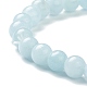 Dyed Natural Jade Beaded Stretch Bracelets BJEW-A117-B-13-2