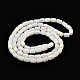 Frosted Imitation Jade Glass Beads Strands GLAA-P058-07B-09-3