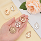 CHGCRAFT 8Pcs 2 Colors Brass Cabochon Connector Settings FIND-CA0004-28-3