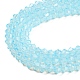Baking Painted Transparent Glass Beads Strands DGLA-F029-J2mm-10-4