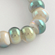 Electroplate Imitation Jade Glass  Bead Strands EGLA-Q048-06-1
